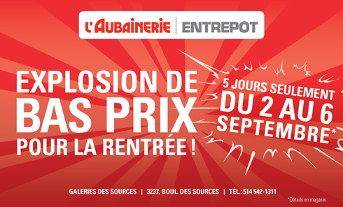 You are currently viewing Explosion de bas prix pour la rentrée!